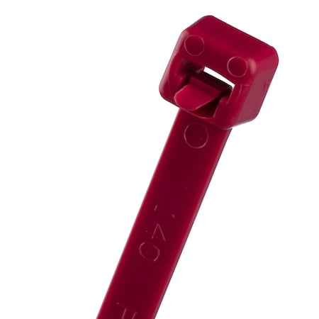 Panduit Cable Tie, 14-1/2 in L, 4 in Max Bundle Dia., Red, Nylon 6/6, 50 lb Strength, 1000 PK PRT4S-M2